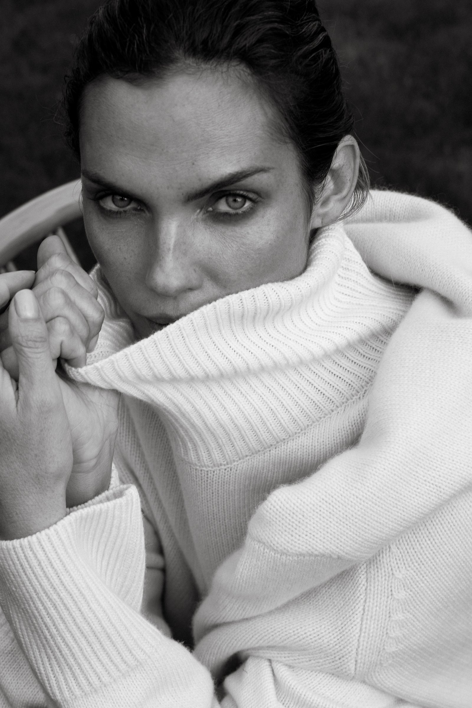 Natalia Boykova, black and white portrait